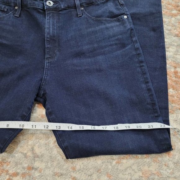 đź‘• ANTHROPOLOGIE AG The Stevie High-Rise Skinny Ankle Dark Wash Jeans - Size 31R - Picture 8 of 10